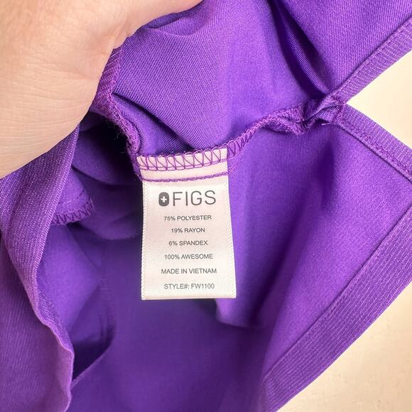 Figs Casma Three Pocket Technical Scrub Top Ultraviolet Purple Womens XS - Picture 15 of 16